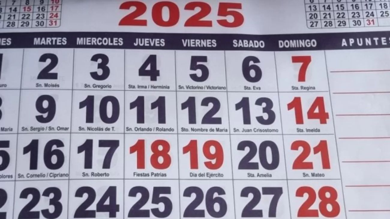 Feriados en Chile 2025: 6 largos fines de semana para descansar Feriados en Chile 2025: 6 largos fines de semana para descansar