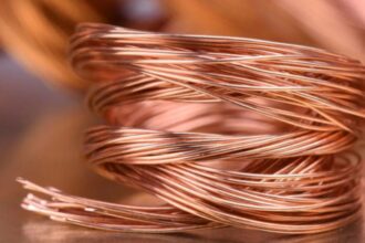 El cobre sufre disminución del 3,2% en su precio