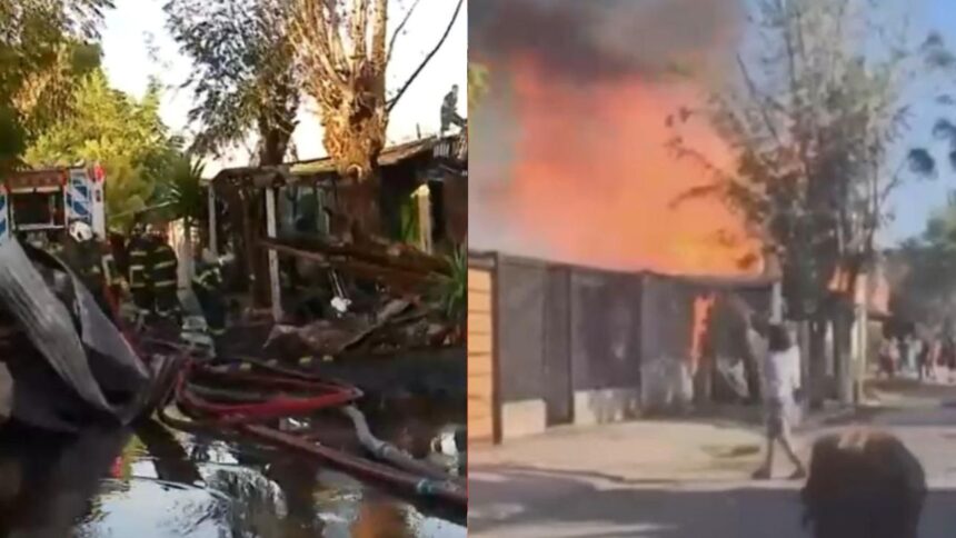 Incendio en Lo Espejo: nueve viviendas afectadas y falta de grifos