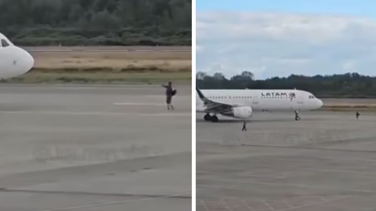 Hombre detenido por intentar impedir despegue de avión en Puerto Montt