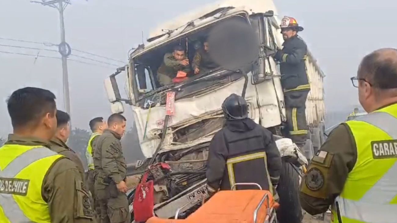 Grave accidente en la Ruta 5 Sur deja 13 heridos en Pailahueque