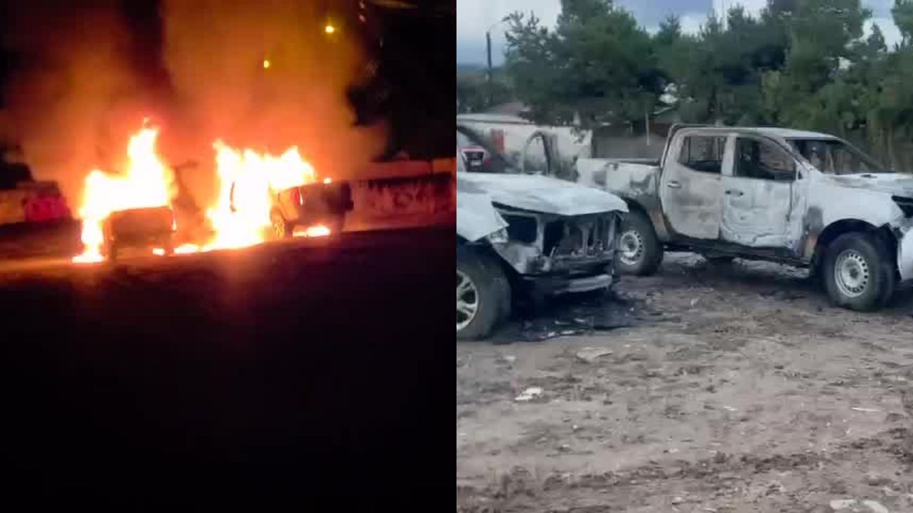 Ataque armado en Angol: Encapuchados queman camionetas en ruta hacia Los Sauces Ataque armado en Angol: Encapuchados queman camionetas en ruta hacia Los Sauces