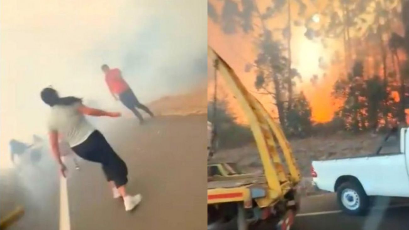 Dramático escape en incendio forestal: madre y hija sobreviven a lo aterrador Dramático escape en incendio forestal: madre y hija sobreviven a lo aterrador