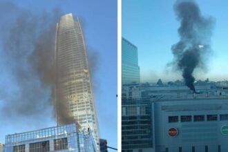 Emanación de humo en el Costanera Center alerta a Santiago