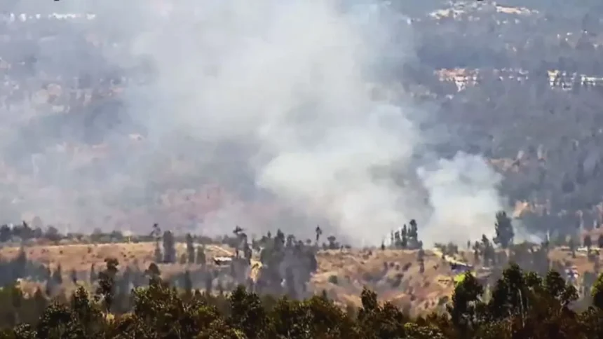 Alerta Roja en Santo Domingo: Incendio forestal en Valparaíso preocupante
