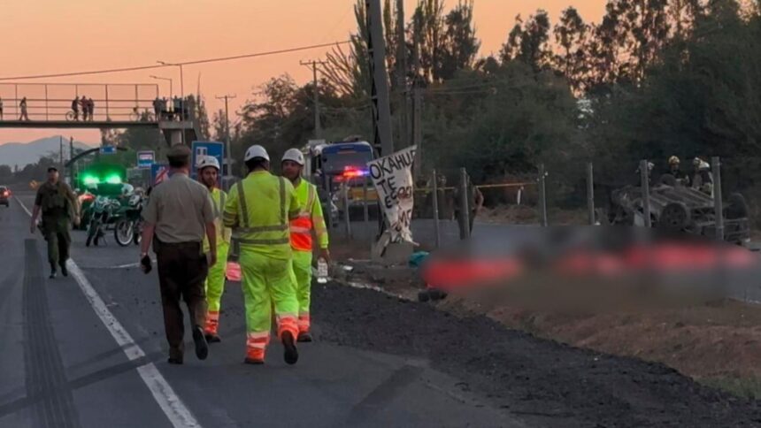 Trágico accidente en Ruta 5 Sur deja cinco muertos venezolanos
