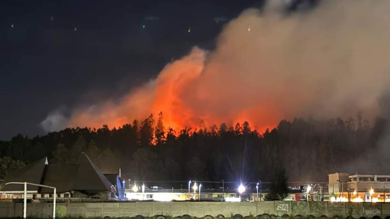 Alerta Amarilla en Talcahuano por Incendio Forestal cerca de áreas habitadas