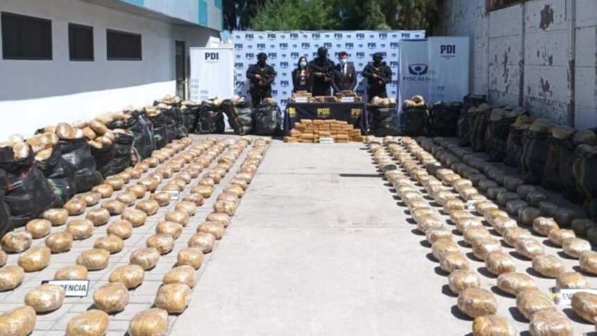 Detenido con más de 2 toneladas de droga en Chile