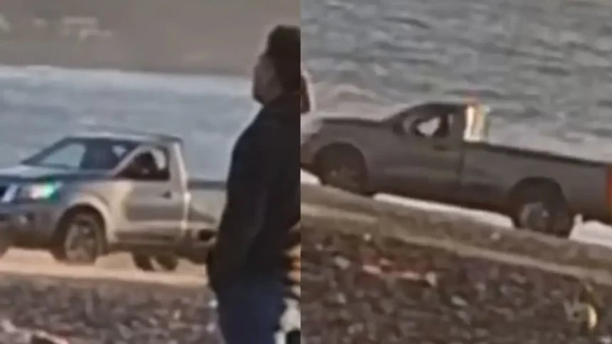 Conductor pone en peligro a visitantes de playa Blanca en Coronel