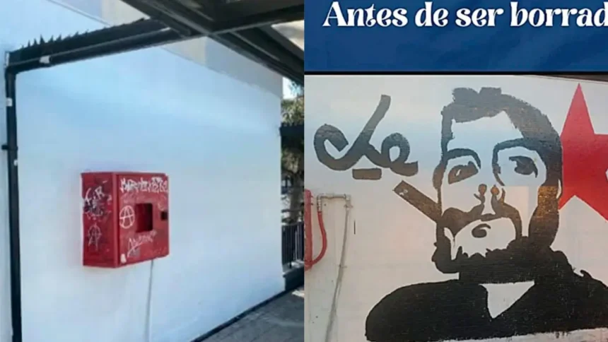 Polémica por borrado de murales en liceos de Santiago