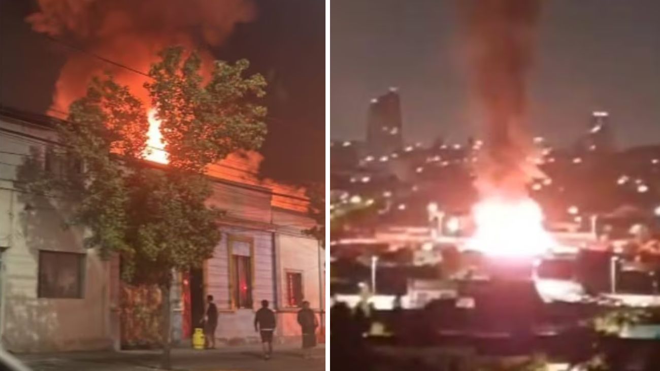 Incendio en el centro de Santiago: dos detenidos por presunta responsabilidad