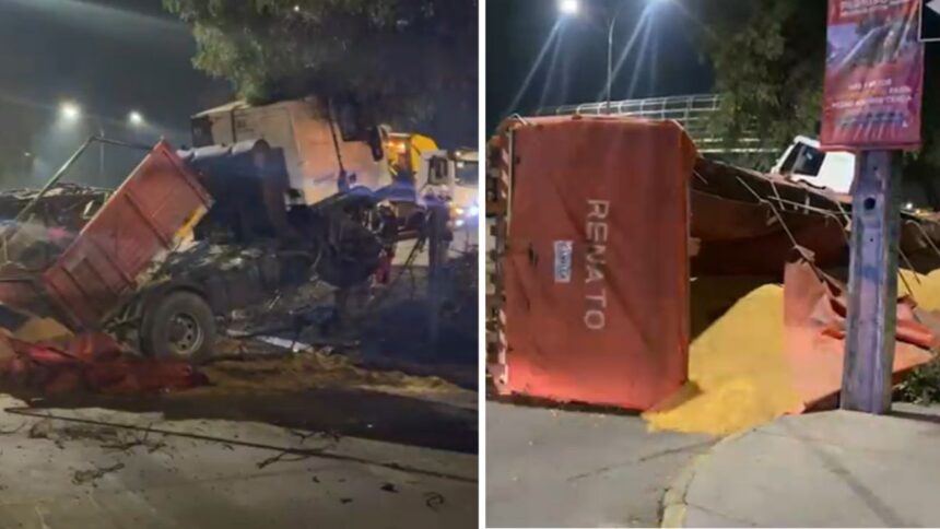 Camión argentino se vuelca en Ruta 5 por alcohol al volante