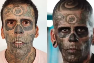 Leandro de Souza, el hombre más tatuado de Brasil, cambia de vida