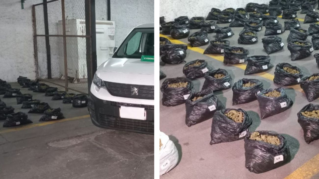 Detenidos en Santiago Centro con 110 kilos de droga ilegal