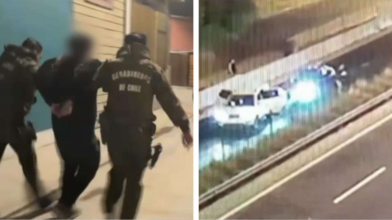 Detenidos menores por encerrona a adulto mayor en autopista de Santiago