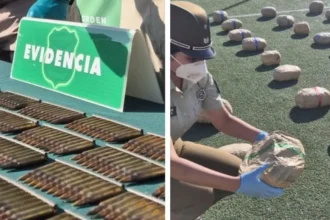 Hallan 510 kilos de marihuana y armamento en camioneta robada