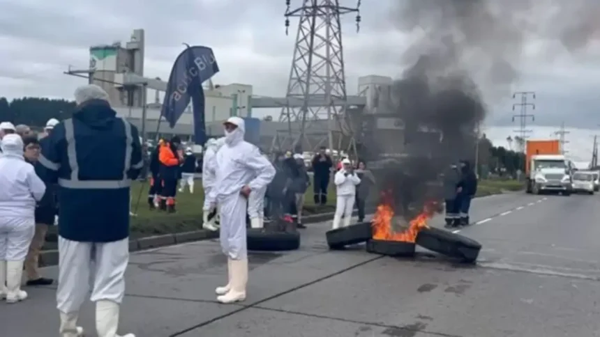Reunión de autoridades y trabajadores tras cierre de PacificBlu