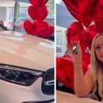 Nano Calderón regala a Rebeca Naranjo un Mercedes Benz rosa personalizado