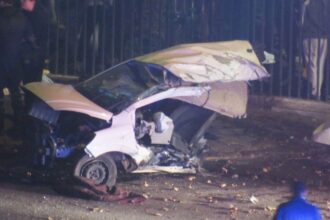 Trágico accidente en Alameda: Conductor fallece impactando árbol y reja