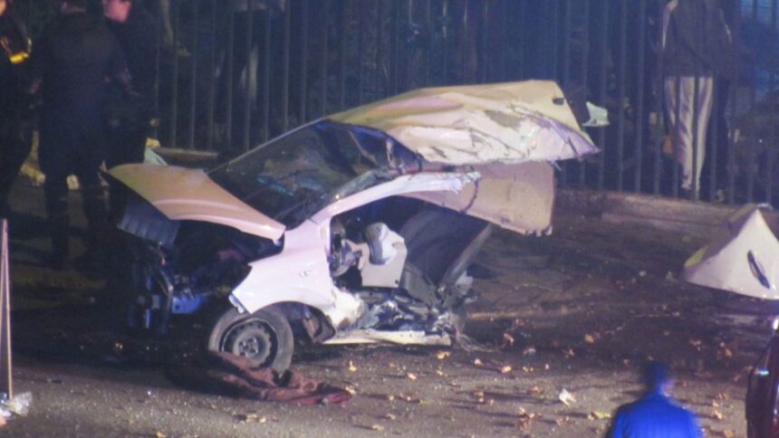 Trágico accidente en Alameda: Conductor fallece impactando árbol y reja