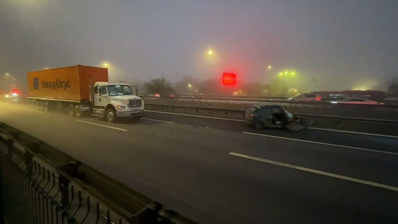 Accidente múltiple en autopista Vespucio Sur deja dos heridos graves Accidente múltiple en autopista Vespucio Sur deja dos heridos graves