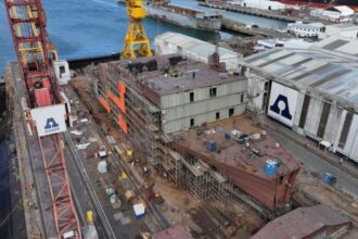 ASMAR avanza en la construcción del primer buque multipropósito en Talcahuano
