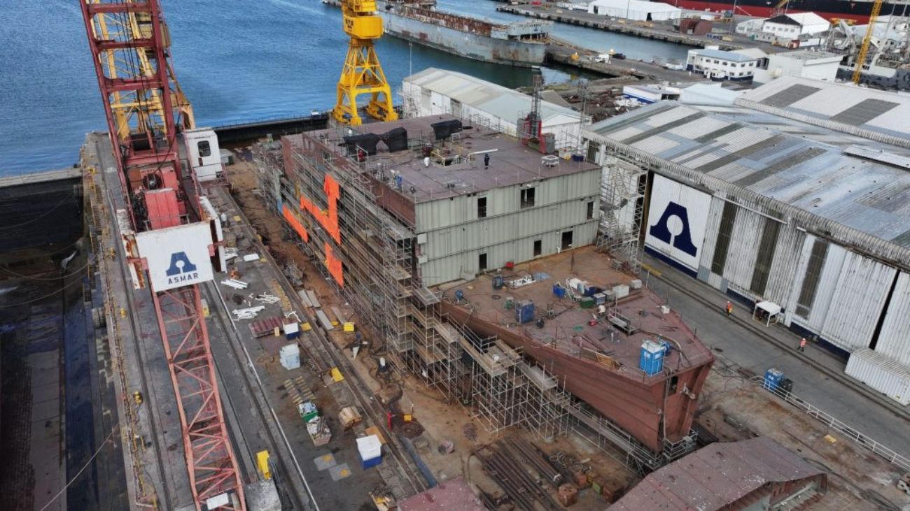 ASMAR avanza en la construcción del primer buque multipropósito en Talcahuano