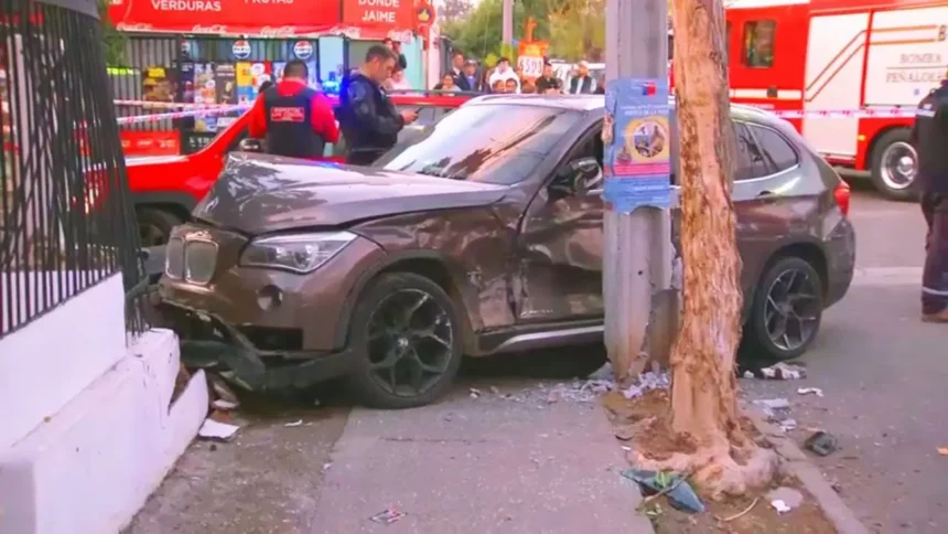 Persecución en Peñalolén: madre e hija resultan heridas tras accidente