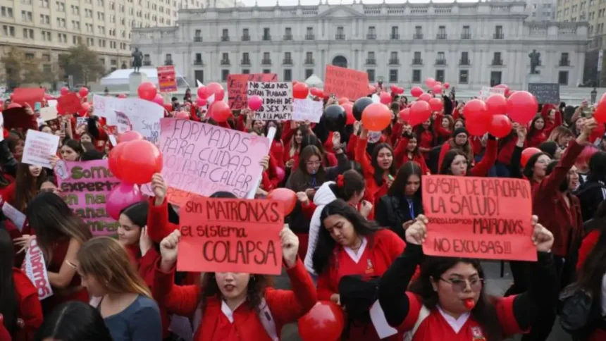 Manifestaciones en La Moneda por actualización de Norma Técnica N°150