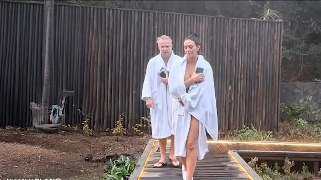 Romance entre Pamela Díaz y Felipe Kast: fotos en termas Romance entre Pamela Díaz y Felipe Kast: fotos en termas
