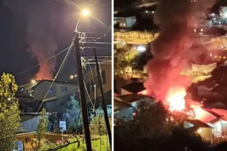 Incendio en Villa Independencia: Bomberos controlan fuego en dos viviendas