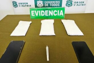 Mujer detenida con medio kilo de ketamina en Ruta 5 Sur