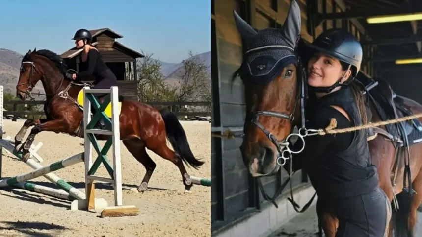 Kel Calderón sorprende al debutar como amazona de salto ecuestre