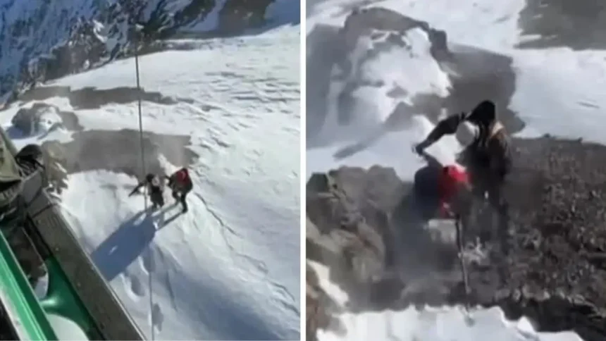 Joven rescatado en alta montaña tras perderse en medio del frío