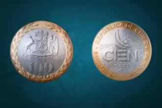 Conmemorativa moneda de $100 del Banco Central de Chile 2025