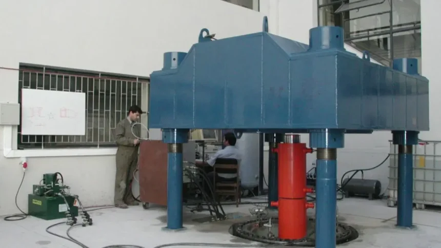 Equipo triaxial gigante en Chile permite ensayar suelos bajo altas presiones