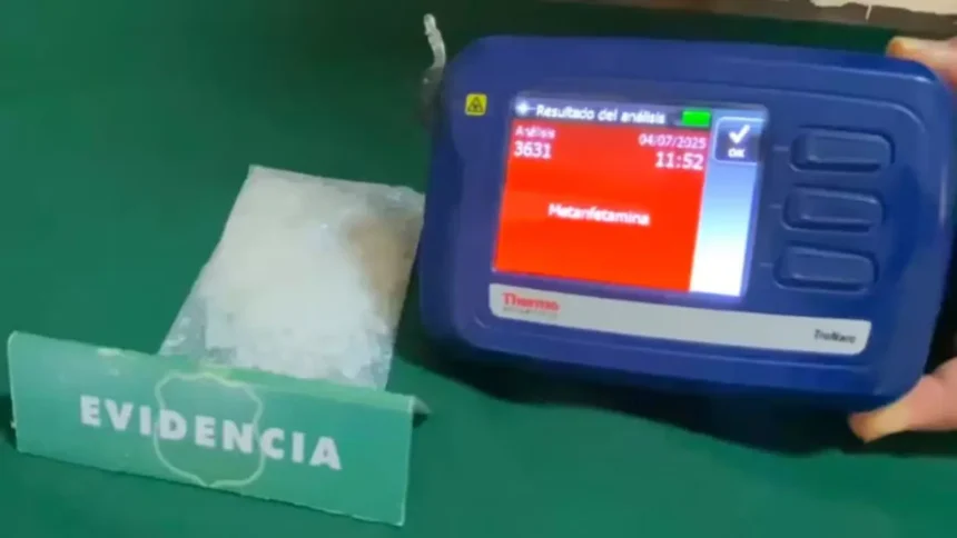 Incautan metanfetamina cristalizada por primera vez en La Araucanía