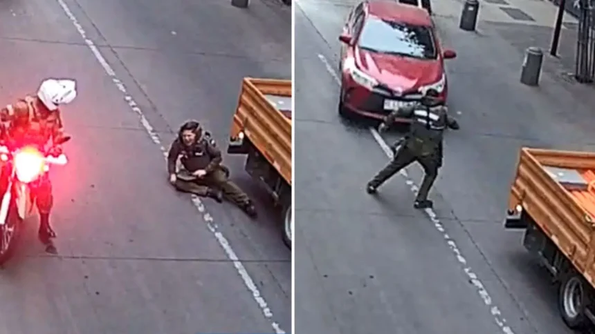 Funcionario de Carabineros atropellado en Santiago: detalles del incidente