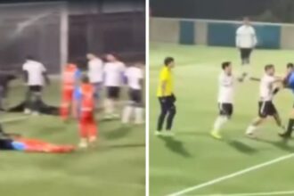 Árbitro noquea a hincha agresor durante partido de fútbol amateur