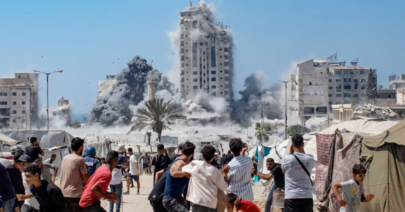 Israel bombardea torre en Gaza tras amenaza de escalada Israel bombardea torre en Gaza tras amenaza de escalada