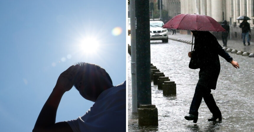 Cambio radical de clima en Santiago: de un calor de 32°C a lluvias este fin de semana