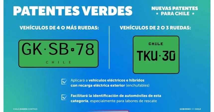 Chile implementará la 'Patente Verde' para vehículos eléctricos y híbridos: qué significa y quiénes deberán tenerla