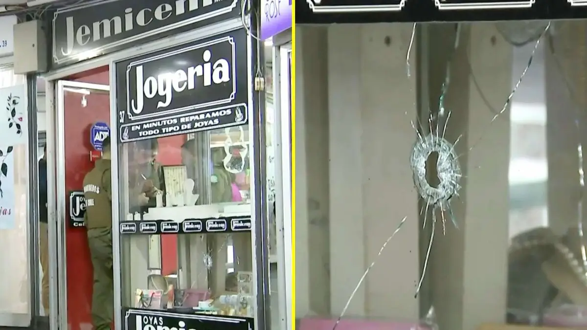 Robo en joyería de Caracol Lo Ovalle: botín supera los $20 millones Robo en joyería de Caracol Lo Ovalle: botín supera los $20 millones