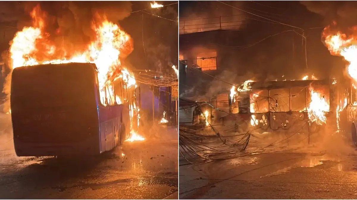 Santiago: fatal accidente deja cinco muertos y un incendio en barrio Franklin Santiago: fatal accidente deja cinco muertos y un incendio en barrio Franklin